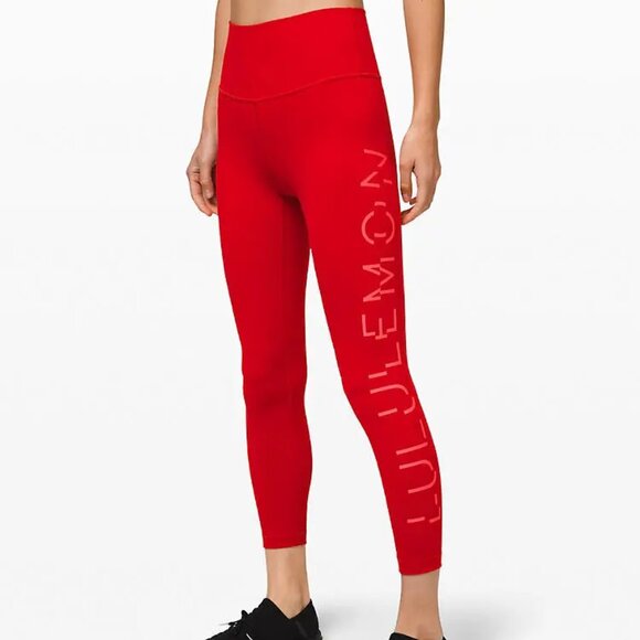 lululemon athletica Pants - Lululemon Wunder Under High-Rise Tight 25" *Lunar New Year Dark Red Size 4 EUC